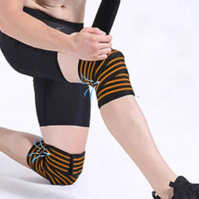 1PC Kneepad Bandage Compression Braces Sports Knees Wraps Straps for Gym Workout Weightlifting Fitness Squats Training - Image 4