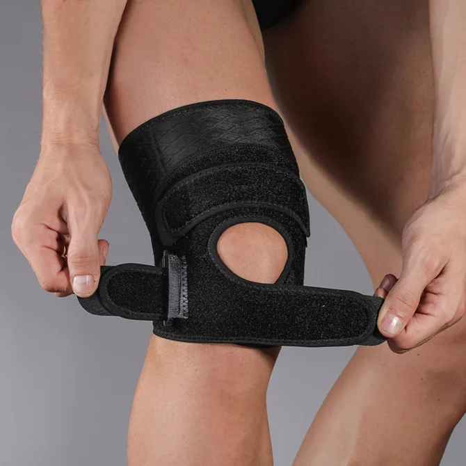 1Pcs Neoprene Knee Brace for Knee Pain Relief for Working Out, Running, Injury Recovery Side Stabilizers Open Patella Support - Image 4