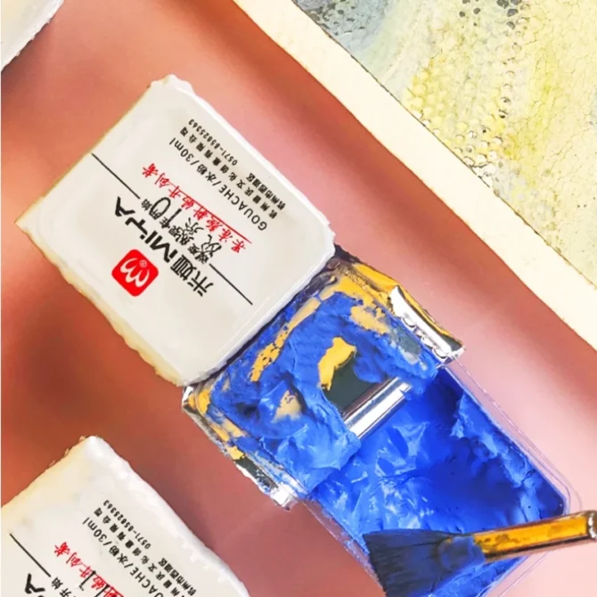 MIYA HIMI Jelly Pigment Single 30ml Gouache Pigment 56 Colors Beginners Try Supplement Replacement Training Art Gouache Pigment - Image 2