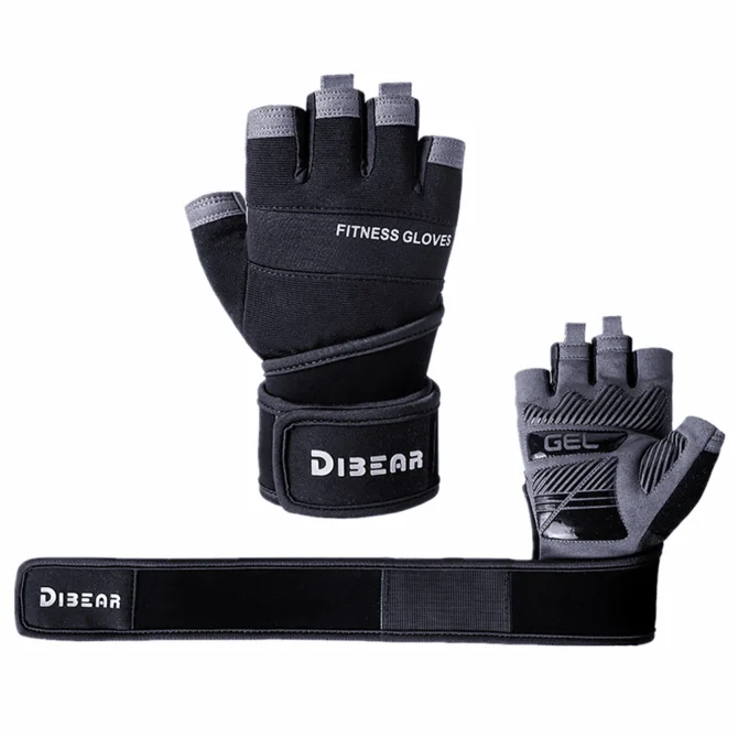 Half Finger Bodybuilding Gym Gloves Weightlifting Dumbbell Training Anti-Slip Fitness Gloves Crossfit Workout Exercise For Man - Image 3