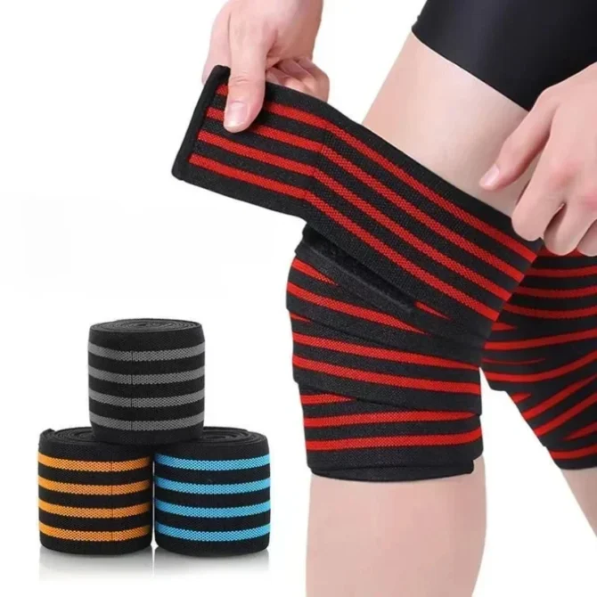 1PC Kneepad Bandage Compression Braces Sports Knees Wraps Straps for Gym Workout Weightlifting Fitness Squats Training
