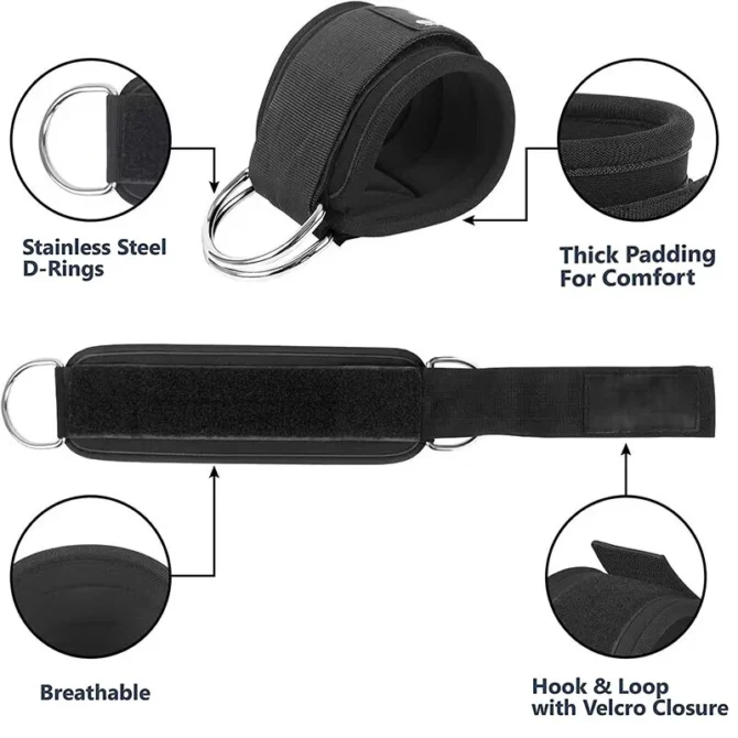 Ankle Straps Resistance Bands Set Fitness Workout Exercise Equipment Ankle Weight Yoga Elastic Fitness Band For Gym Man Woman - Image 3