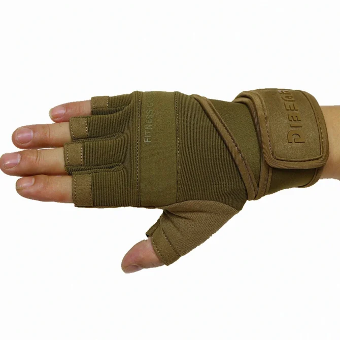 Half Finger Bodybuilding Gym Gloves Weightlifting Dumbbell Training Anti-Slip Fitness Gloves Crossfit Workout Exercise For Man - Image 4
