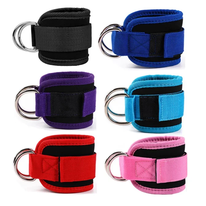 Cable Ankle Straps Double D-Ring Ankle Cuffs For Gym Workouts Glutes Legs Strength Training Brace Support Sport Safety Abductors - Image 3