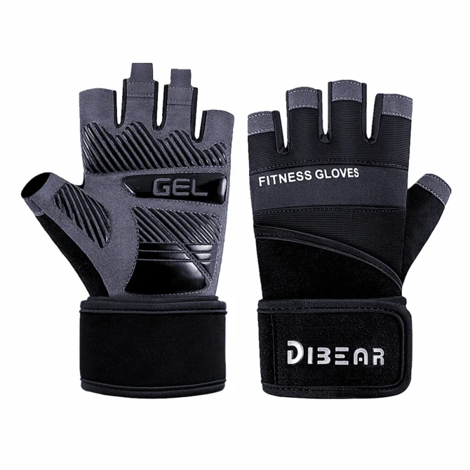 Half Finger Bodybuilding Gym Gloves Weightlifting Dumbbell Training Anti-Slip Fitness Gloves Crossfit Workout Exercise For Man - Image 2
