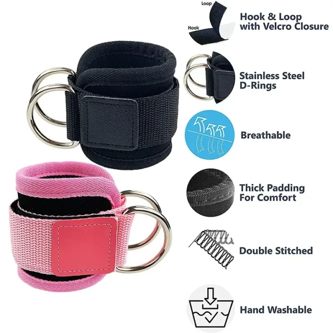 Gantry Frame Rear Kick Ankle Buckle Indoor Sports and Fitness Double Buckle Ankle and Hip Strength Training Ankle Protector - Image 4