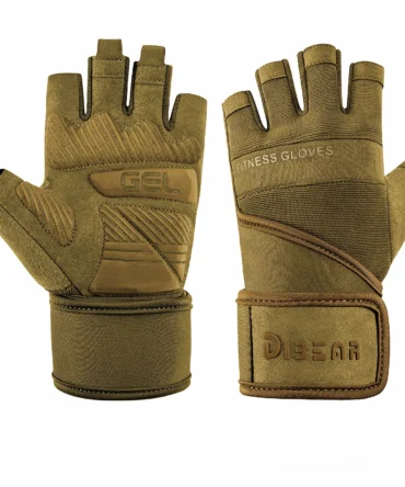 Half Finger Bodybuilding Gym Gloves Weightlifting Dumbbell Training Anti-Slip Fitness Gloves Crossfit Workout Exercise For Man