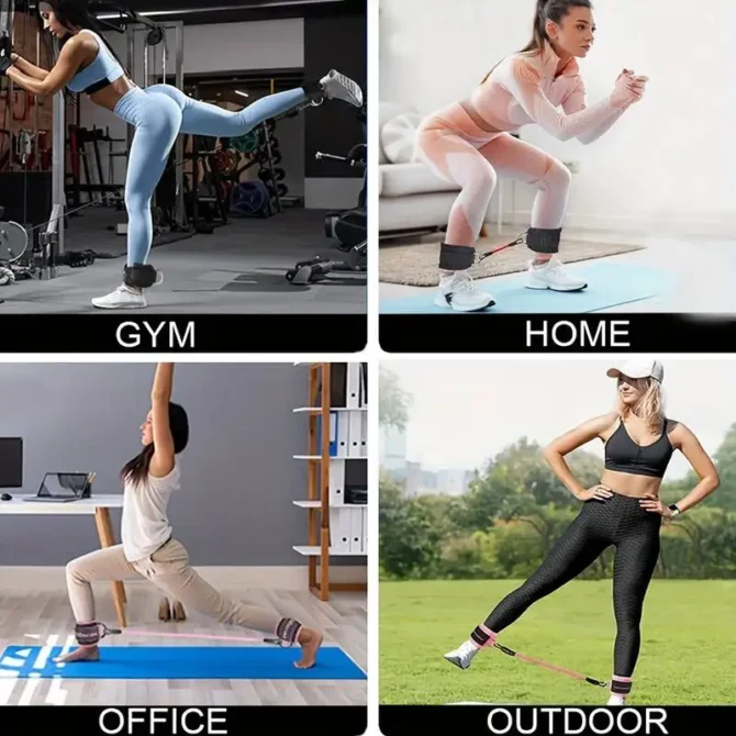Gantry Frame Rear Kick Ankle Buckle Indoor Sports and Fitness Double Buckle Ankle and Hip Strength Training Ankle Protector - Image 5