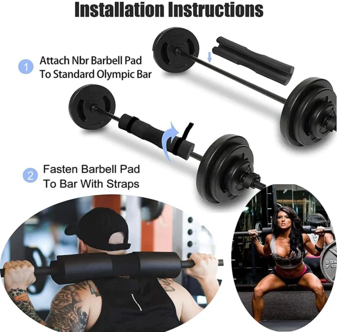 Barbell Shoulder Pads Thickened Squat Weightlifting Foam Neck Pads Lunges Hip Thrusts Powerlifting Deadlift Gym Fitness Training - Image 4