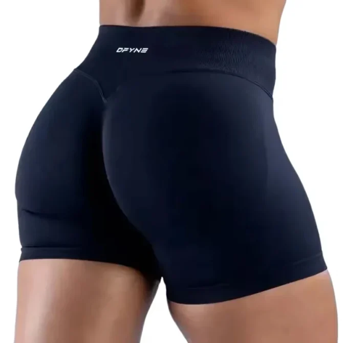 Impact Shorts with Logo Low Waist Seamless Yoga Shorts Scrunch Bum Gym Shorts Workout Biker Short Stretch Fitness Clothing