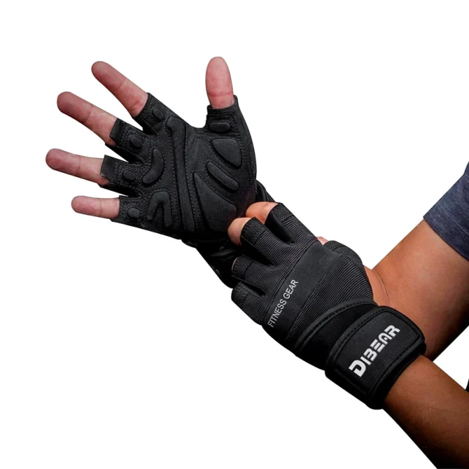 Half Finger Bodybuilding Gym Gloves Weightlifting Dumbbell Kettlebell Training Workout Fitness Gloves For Man Women - Image 3