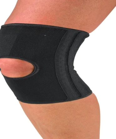 Large Elastic Knee Stabilizer Moderate Support Breathable Fabric Steel Springs Reinforced Edges Sports Injury Recovery Sore Knee