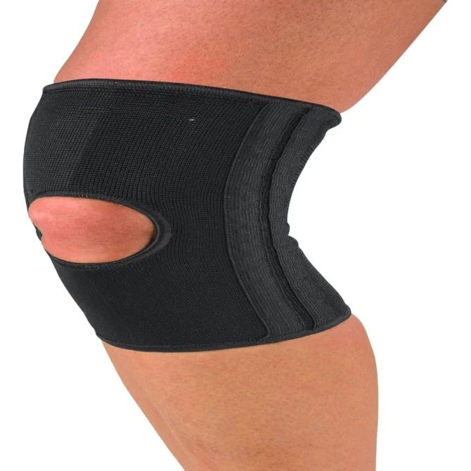 Large Elastic Knee Stabilizer Moderate Support Breathable Fabric Steel Springs Reinforced Edges Sports Injury Recovery Sore Knee