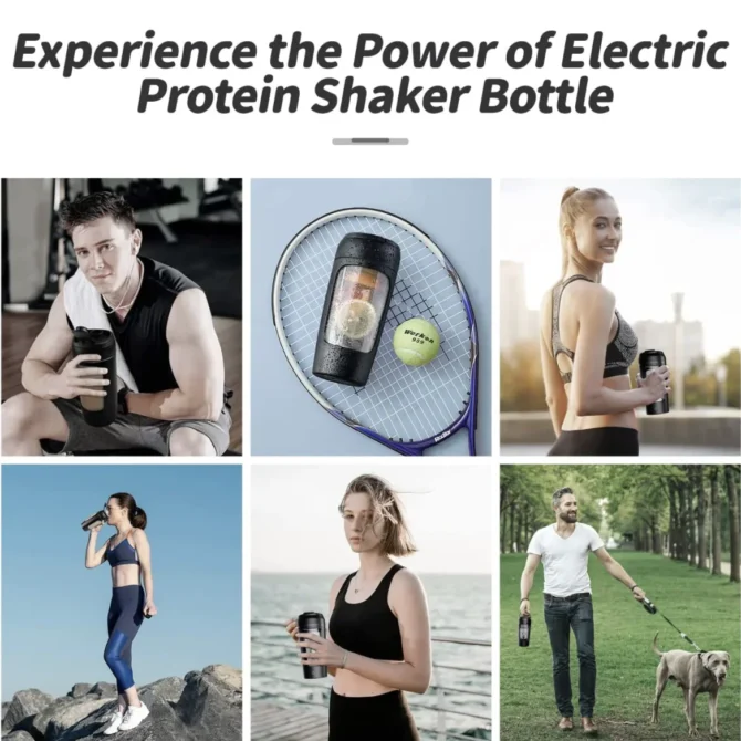 650ml USB Electric Portable Protein Powder Shaker Bottle Whey Shake Cup Whey Protein Mixing Cup for Gym Fitness Sport with Scale - Image 6