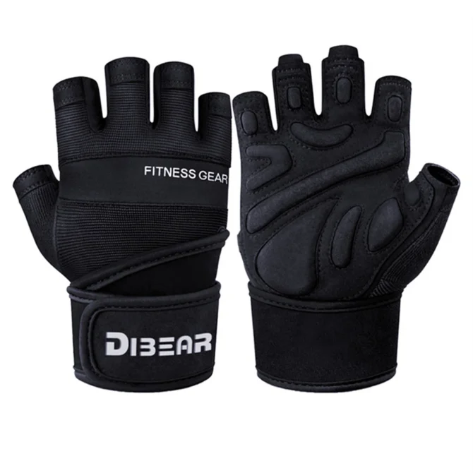 Half Finger Bodybuilding Gym Gloves Weightlifting Dumbbell Kettlebell Training Workout Fitness Gloves For Man Women